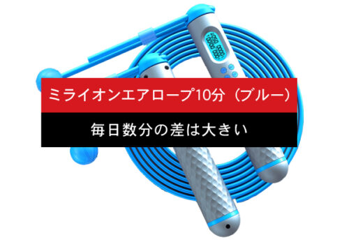 まずは1０分！毎日数分の差は大きい　「ミライオンエアロープ10分」ブルー